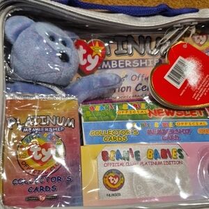 Ty Beanie Babies Platinum Edition Set with Blue Bear